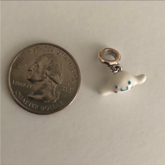 Sterling silver Sanrio Kawaii Cinnamoroll portrait charm, fits Pandora - Picture 5 of 5